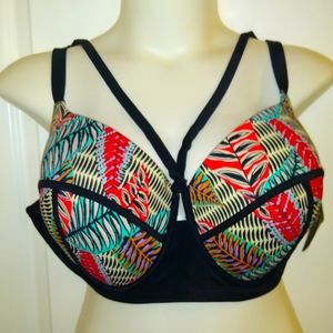 NEW PLUS Swim Boutique Swimwear Padded Full Bikini Top Bra Underwire Lady's 3X